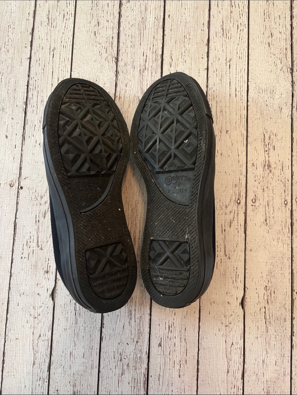 Black on Black Converse Canvas Low-Top Sneakers - Men 5 Women 7 - Picture 3 of 5